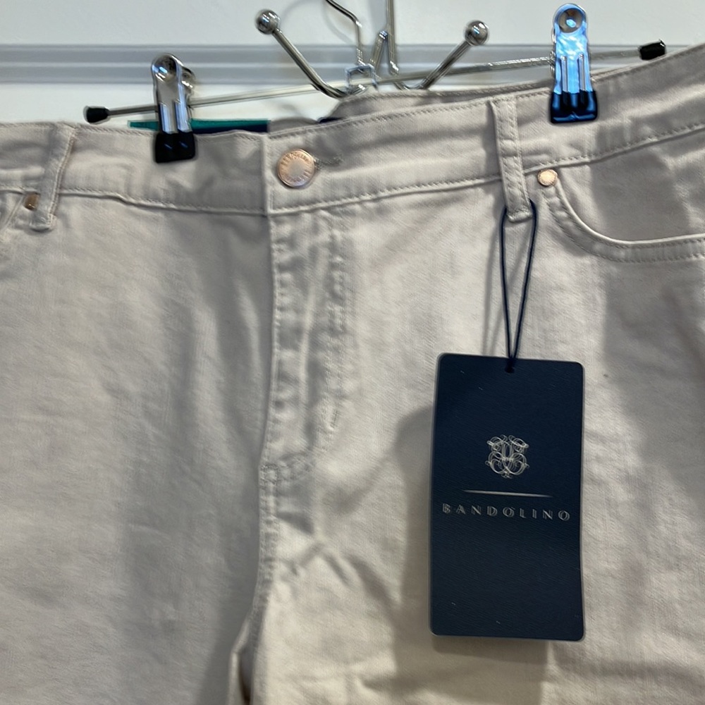 NWT BANDOLINO 16 P CREAM CAPRIS - Picture 7 of 8